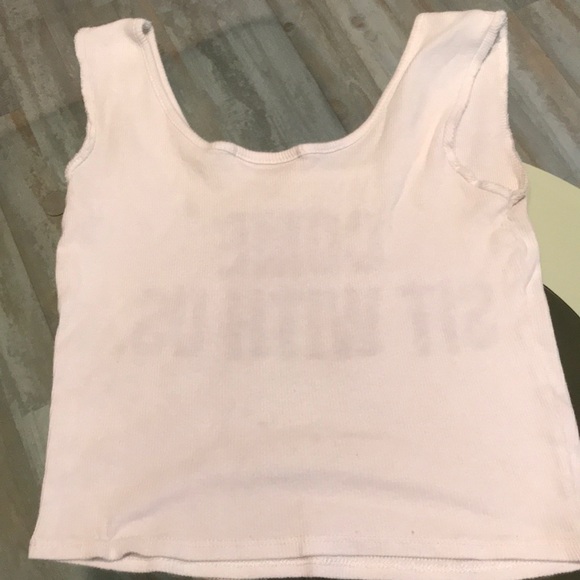 ❤️Gaze Come Sit With Us Ribbed Crop Tank - Picture 2 of 4